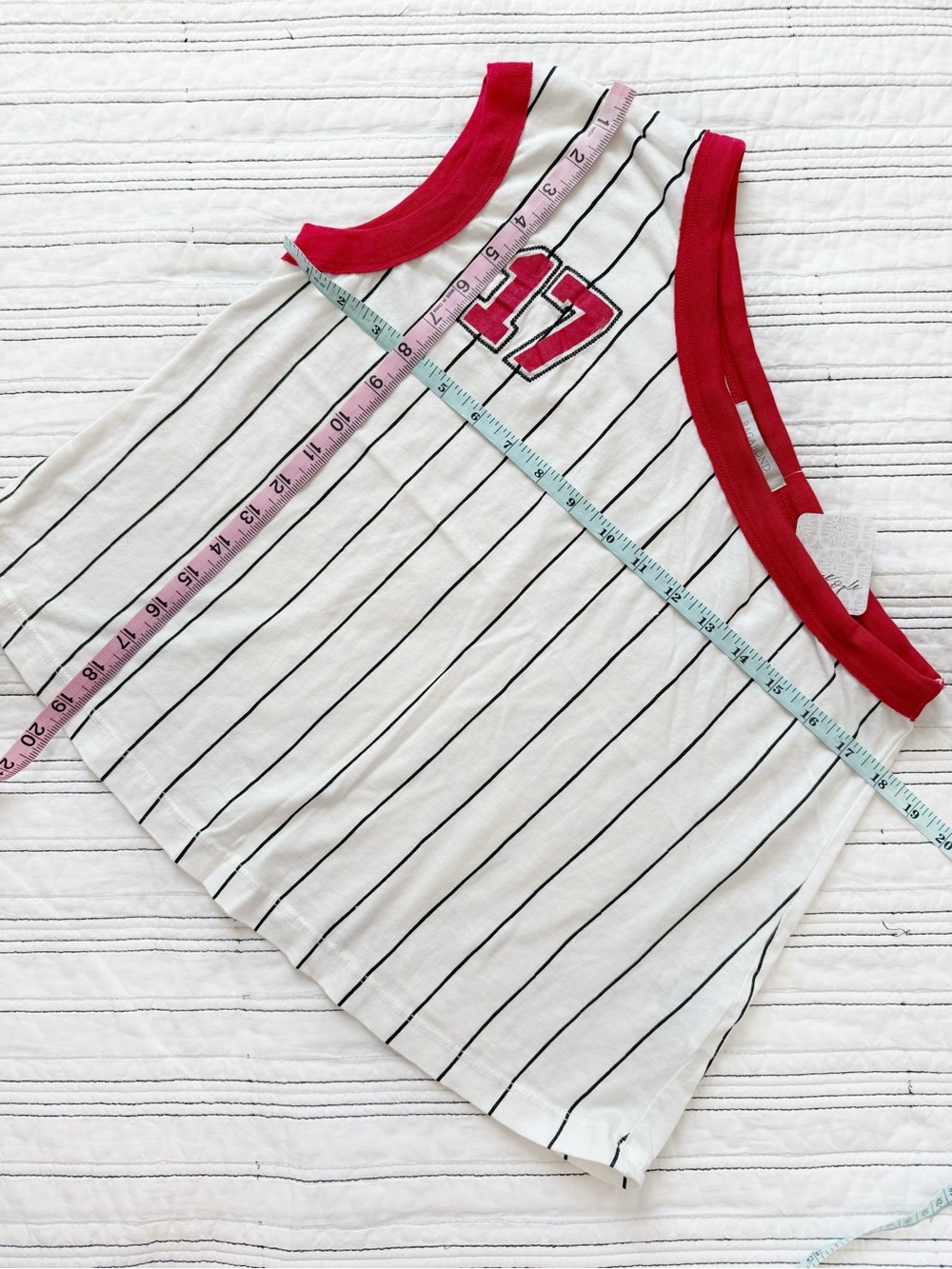 NWT Free People Sloan Sport Muscle Tank Baseball One Shoulder Red size Medium - Picture 8 of 9